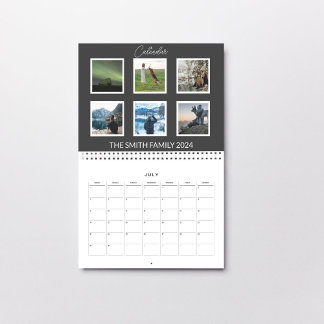 Klassischer Schwarz-Weiß-Kalender Kalender