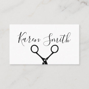 Klassischer Schwarz-weiß / Salon Stylist Visitenkarte