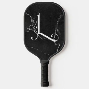 Klassischer schwarzer Marmor Dekorativ L Personali Pickleball Schläger
