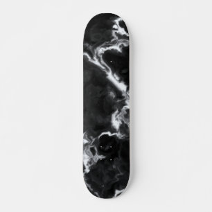 Klassischer schwarzer Marmor grau weiß personalisi Skateboard