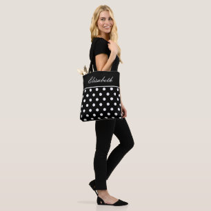 Klassischer schwarzer Polka Dot Name