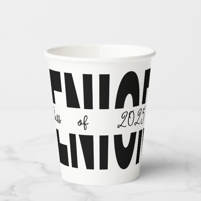 Klassischer schwarzer Rang Pappbecher (Links)