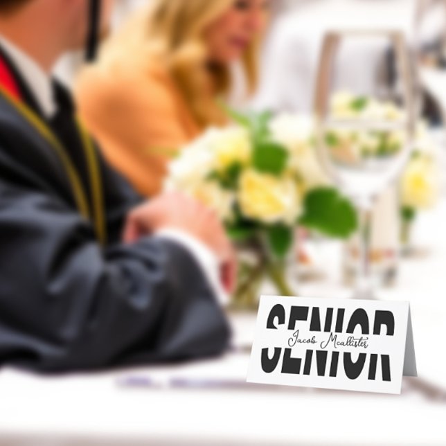 Klassischer schwarzer Rang Platzkarte (Von Creator hochgeladen)