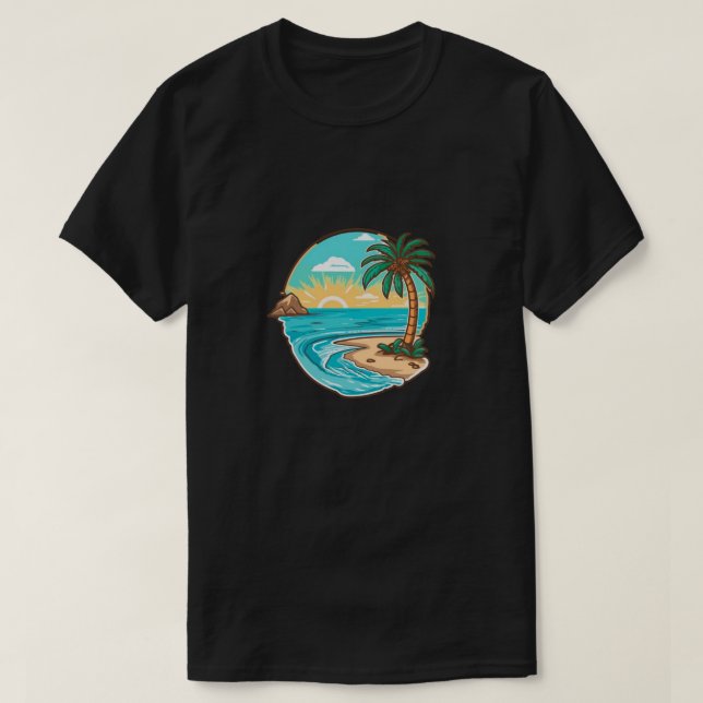 Klassischer Schwarzer T - Shirt (Design vorne)