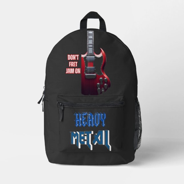 Klassischer Schwermetall Bedruckter Rucksack (Vorderseite)