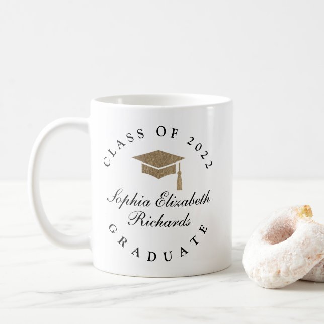 Klassischer Script-Abschluss Kaffeetasse (Mit Donut)