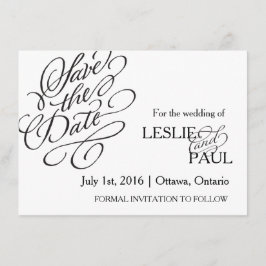 Klassischer Scroll-Schriftart Save the Date