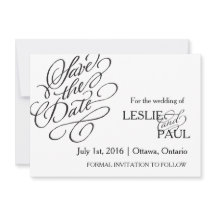 Klassischer Scroll-Schriftart Save the Date