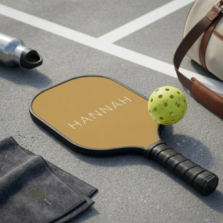 Klassischer Senfgold-Minimalistischer benutzerdefi Pickleball Schläger