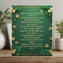 Klassischer Shamrock-Keltisch-Irischer Segen Gutes
