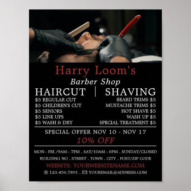 Klassischer Shave, Männerwerbung Poster (Vorne)