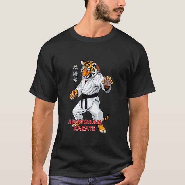 Klassischer Shotokan-Karate-Tiger T-Shirt (Vorderseite)