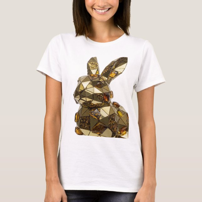 Klassischer Silber ABSTRACT ART Kunstdruck T-Shirt (Vorderseite)