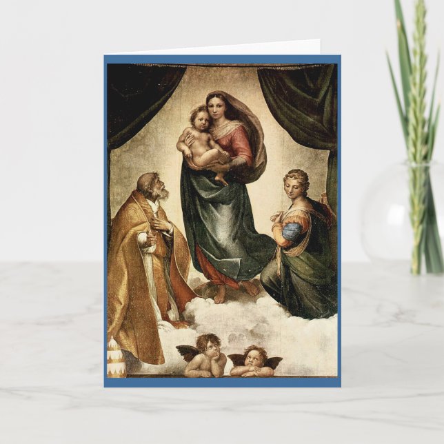 Klassischer "Sistine Madonna" RAPHAEL (circa 1513) Karte (Vorderseite)