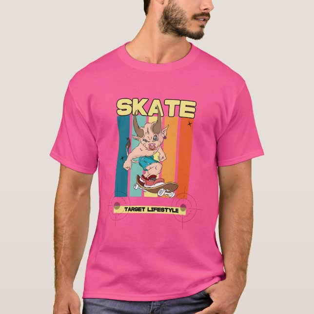 Klassischer Skate T-Shirt (Vorderseite)