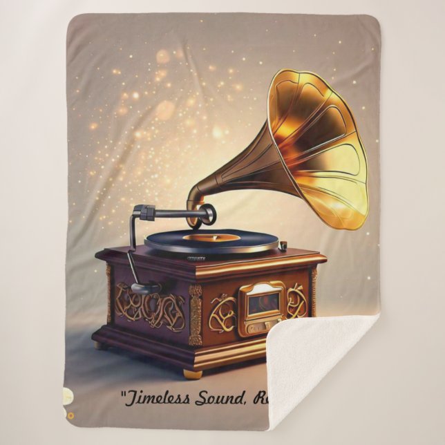 "Klassischer Soundwave-Stil" Sherpadecke (Vorderseite)