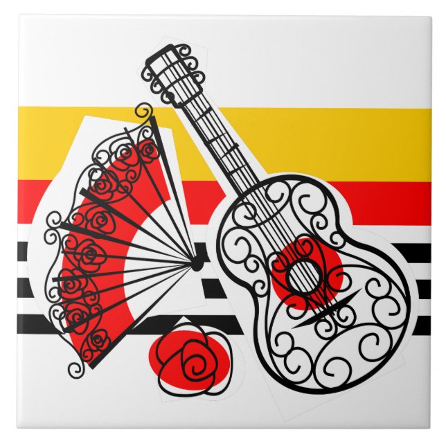 Klassischer spanischer Souvenirs Fliese (Vorderseite)