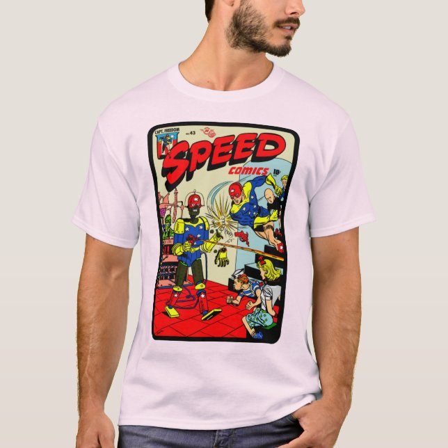 Klassischer SPEED-Comic-T - Shirt der 40er Jahre (Vorderseite)