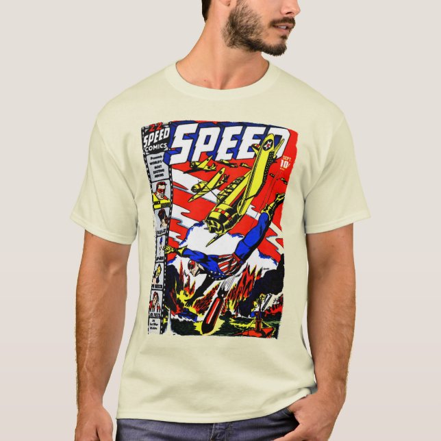 Klassischer SPEED-Comic-T - Shirt der 40er Jahre (Vorderseite)