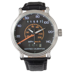 Klassischer Sportwagen-Tachometer der 80er Jahre f Armbanduhr