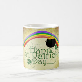 Klassischer St. Patricks' Day Rainbow/Pot of Gold  Tasse
