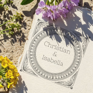 Klassischer Stempel für Paarnamen mit Selbstfärbun