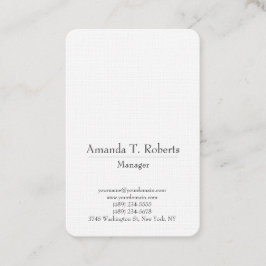 Klassischer Stil schlicht, schlicht, minimalistisc Visitenkarte