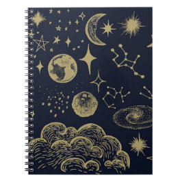 Klassischer Stil Sun&Moon&Star Divination Astrolog Notizblock