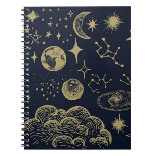 Klassischer Stil Sun&Moon&Star Divination Astrolog Notizblock