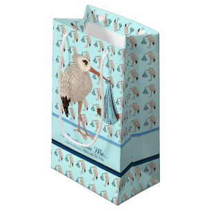 Klassischer Storch (blaue) 2 Kleine Geschenktüte