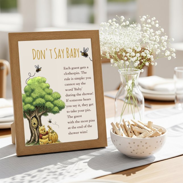 Klassischer Storybook Bär "Don't Say Baby" Baby Poster (Von Creator hochgeladen)