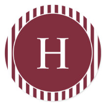 Klassischer Streifen Elegantes Monogramm