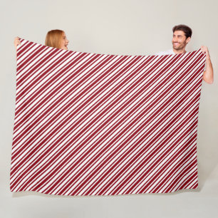 Klassischer Streifen im Zuckerstangen-Design Fleecedecke