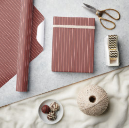 Klassischer Streifen in Rot Geschenkpapier