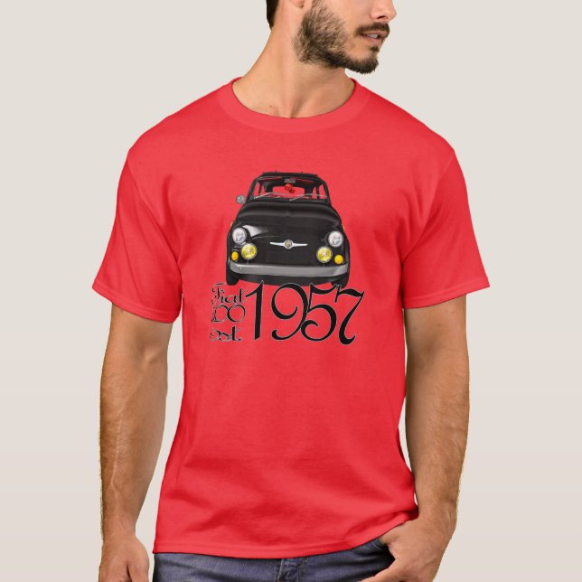 Klassischer T - Shirt Fiats 500 (Vorderseite)
