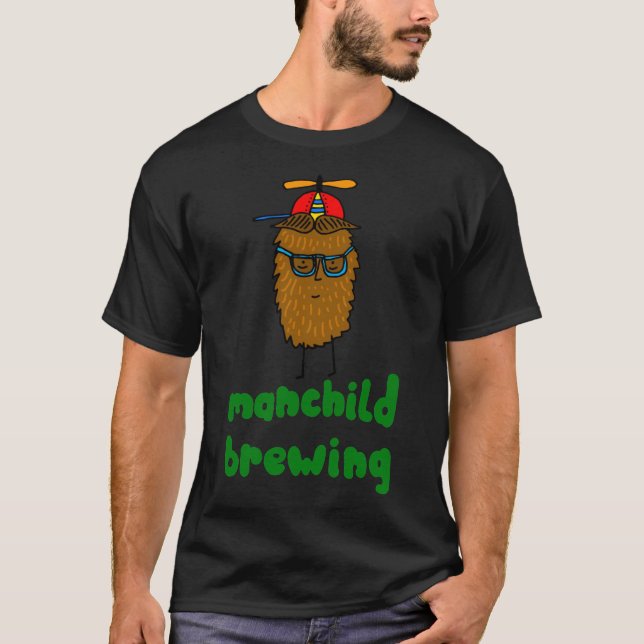 Klassischer T - Shirt für Manchild-Logos (Vorderseite)