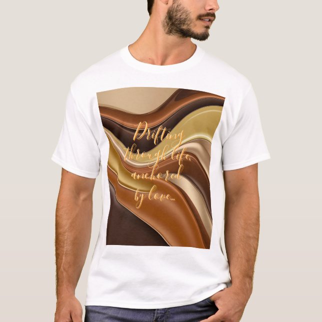 Klassischer T - Shirt in abstrakter Grafik (Vorderseite)
