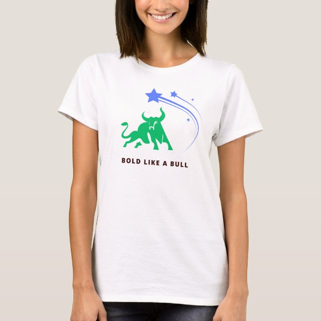 Klassischer T - Shirt mit Bull-Design (Vorderseite)