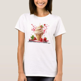 Klassischer T - Shirt mit Eiscreme