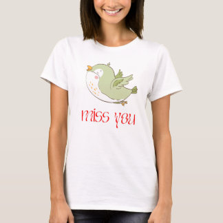 Klassischer T - Shirt mit niedlichem Vogeldesign