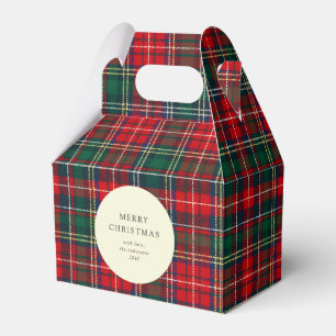 Klassischer Tartan-Karo-Festtagskeks Geschenkschachtel