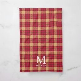 Klassischer Tartan-Karo-Weihnachten Geschirrtuch