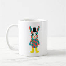 Klassischer Tassen mit Teal Rabbit Top Hat