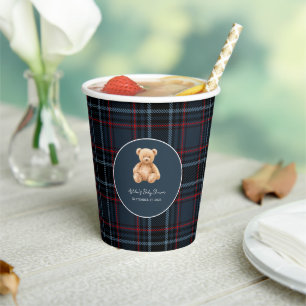 Klassischer Teddybär-Babyshower im Prepper-Stil Pappbecher