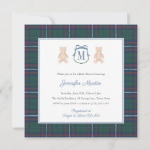 Klassischer Teddybär im Tartan-Design - Winter-Bab