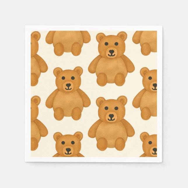 Klassischer Teddybär Serviette (Vorderseite)