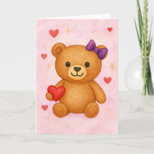 Klassischer Teddybären-Blankgrüßer Karte