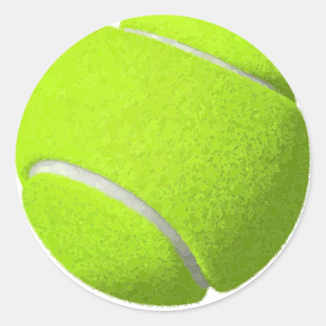 Klassischer Tennisball Runder Aufkleber (Vorderseite)