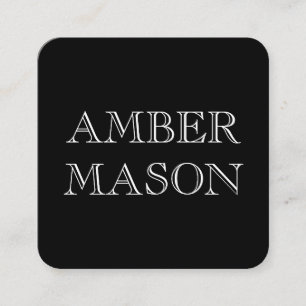 Klassischer Text Einfach Minimalistisch Quadratische Visitenkarte