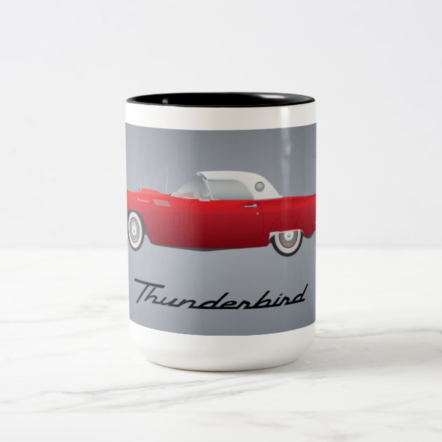 Klassischer Thunderbird Wagen Zweifarbige Tasse (Mittel)
